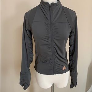 Adidas Gray Fitted Track Jacket. XS